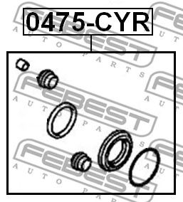 FEBEST 0475cyr -  Ремкомплект суппорта тормозного заднего