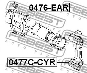 FEBEST 0477ccyr -  Комплект поддержки корпуса скобы тормоза