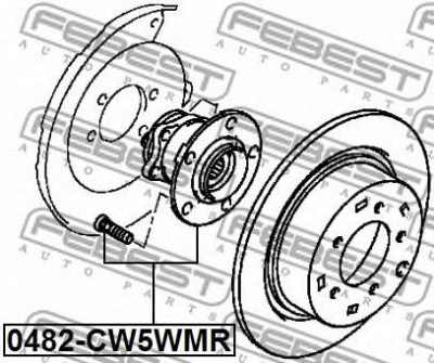 FEBEST 0482cw5wmr -  СТУПИЦА ЗАДНЯЯ С МАГНИТНЫМ КОЛЬЦОМ АБС