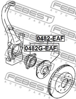FEBEST 0482geaf -  Подшипник ступицы передней
