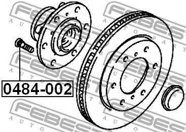 FEBEST 0484002 -  Шпилька крепления колеса