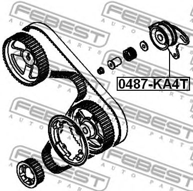 FEBEST 0487ka4t -  Ролик натяжителя ремня ГРМ