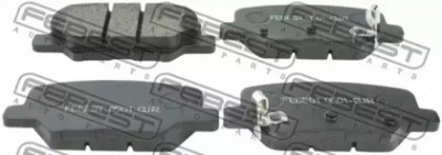 FEBEST 0501gjr -  Комплект тормозных колодок, дисковый тормоз