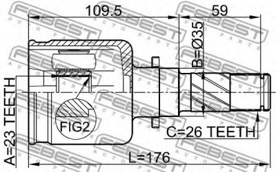FEBEST 0511m320atlh -  Шрус внутренний левый23x35x26
