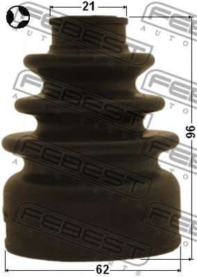 FEBEST 0515m2t -  Пыльник шрус внутренний комплект 62x96x21