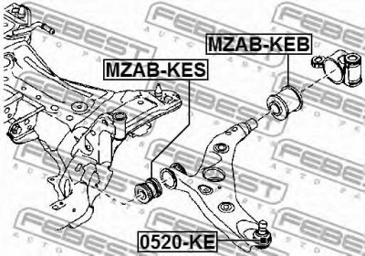 FEBEST 0520ke -  Опора шаровая переднего нижнего рычага