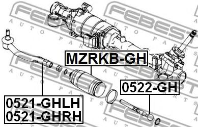 FEBEST 0521ghlh -  Наконечник поперечной рулевой тяги