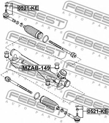 FEBEST 0521ke -  Наконечник поперечной рулевой тяги