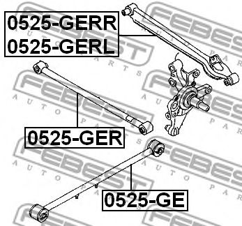 FEBEST 0525gerr -  Рычаг независимой подвески колеса, подвеска колеса