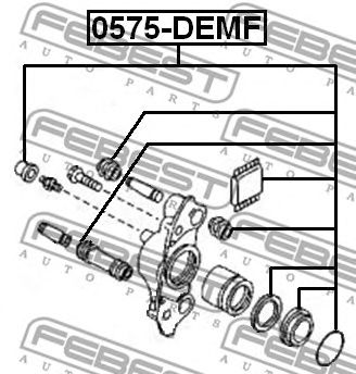 FEBEST 0575demf -  Ремкомплект суппорта тормозного переднего