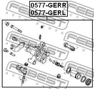 FEBEST 0577gerl -  Суппорт тормозной, левый