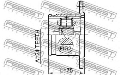 FEBEST 0711gvjblh -  Шрус внутренний левый24x137.5