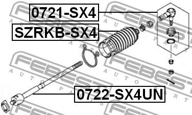 FEBEST 0721sx4 -  Наконечник поперечной рулевой тяги