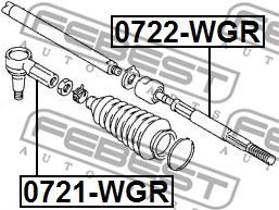 FEBEST 0721wgr -  Наконечник поперечной рулевой тяги
