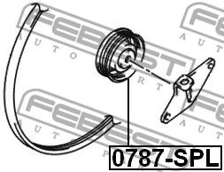 FEBEST 0787spl -  Натяжной ролик, поликлиновойремень