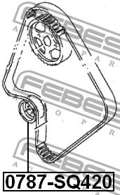 FEBEST 0787sq420 -  Ролик натяжителя ремня ГРМ