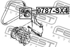 FEBEST 0787sx4 -  Натяжной ролик, поликлиновойремень