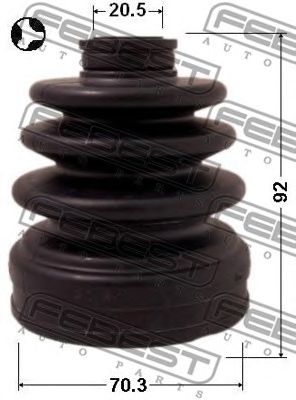 FEBEST 0815b9 -  Пыльник шрус внутренний комплект70.3x92x20.5