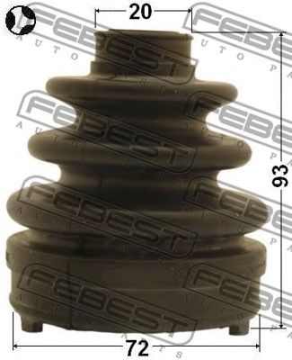 FEBEST 0815g12 -  Пыльник шрус внутренний комплект 72x93x20