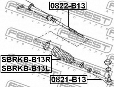 FEBEST 0821b13 -  Наконечник поперечной рулевой тяги