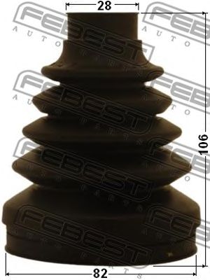 FEBEST 1015cap -  Пыльник шрус внутренний комплект82x106x28