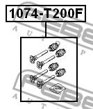 FEBEST 1074t200f -  Ремкомплект направляющих суппорта тормозного переднего