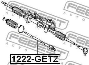 FEBEST 1222getz -  Осевой шарнир, рулевая тяга