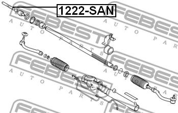 FEBEST 1222san -  Осевой шарнир, рулевая тяга