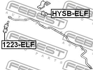 FEBEST 1223elf -  Стойка стабилизатора переднего