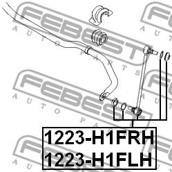 FEBEST 1223h1flh -  Стойка стабилизатора переднего, левая