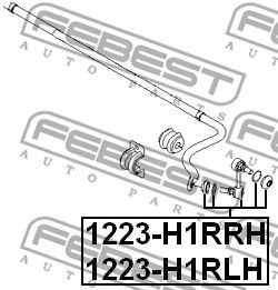 FEBEST 1223h1rlh -  Стойка стабилизатора заднего, левая