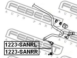 FEBEST 1223sanrr -  Тяга / стойка, стабилизатор
