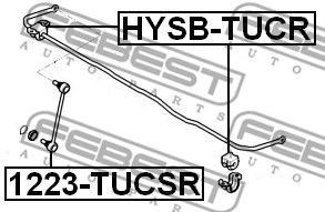 FEBEST 1223tucsr -  Стойка стабилизатора заднего