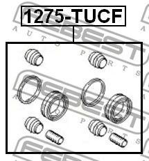 FEBEST 1275tucf -  Ремкомплект суппорта тормозного переднего