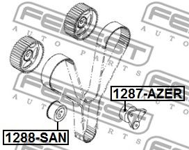 FEBEST 1287azer -  Натяжной ролик, ремень ГРМ