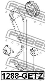 FEBEST 1288getz -  Паразитный / Ведущий ролик, зубчатый ремень