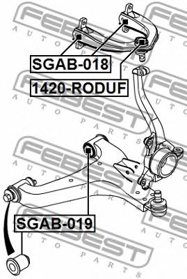 FEBEST 1420roduf -  Сайленблок нижнего переднего рычага