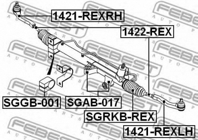 FEBEST 1421rexlh -  Наконечник поперечной рулевой тяги