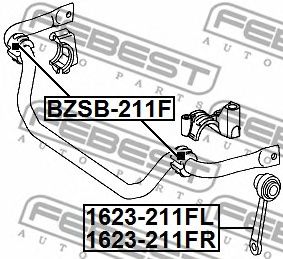 FEBEST 1623211fl -  Стойка стабилизатора переднего, левая