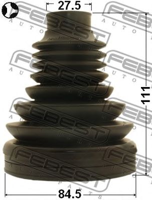 FEBEST 1715q5t -  Пыльник шрус внутренний комплект 84.5x111x27.5