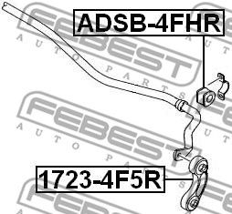 FEBEST 17234f5r -  Стойка стабилизатора заднего