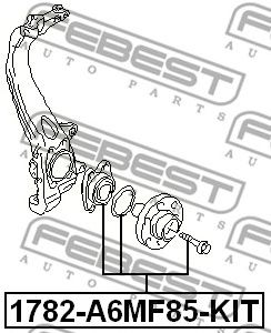 FEBEST 1782a6mf85kit -  Подшипник ступицы передней