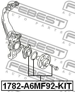 FEBEST 1782a6mf92kit -  Подшипник ступицы колеса переднего