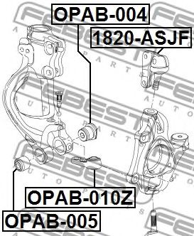 FEBEST 1820asjf -  Опора шаровая, передняя верхняя