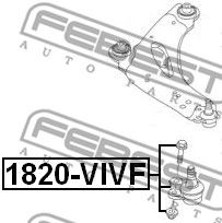 FEBEST 1820vivf -  Опора шаровая, передняя нижняя