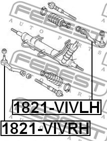 FEBEST 1821vivlh -  Наконечник поперечной рулевой тяги