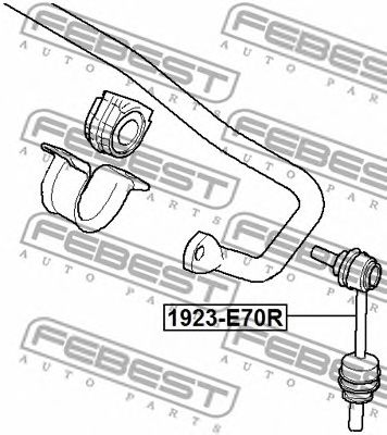 FEBEST 1923e70r -  Стойка стабилизатора заднего