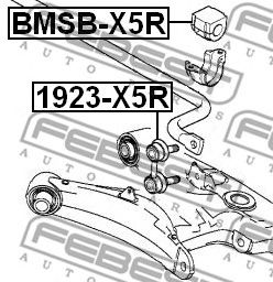 FEBEST 1923x5r -  Стойка стабилизатора заднего