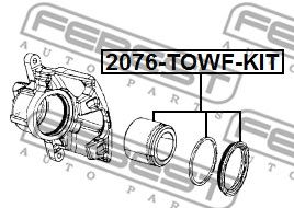 FEBEST 2076towfkit -  Поршень тормозного суппорта переднего ремкомплект