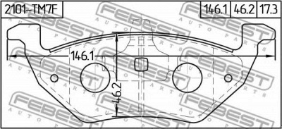 FEBEST 2101tm7f -  Колодки тормозные дисковые передние, комплект